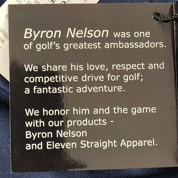 Byron Nelson Dri Way Polo Golf Shirt Mens Navy Sz M Short Sleeve Performance NWT - Picture 16 of 16